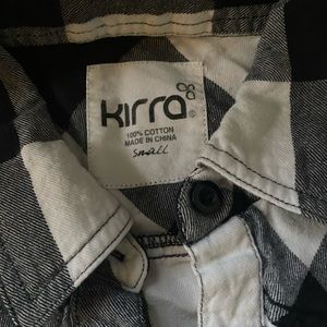 Kirra, small, black and white flannel top